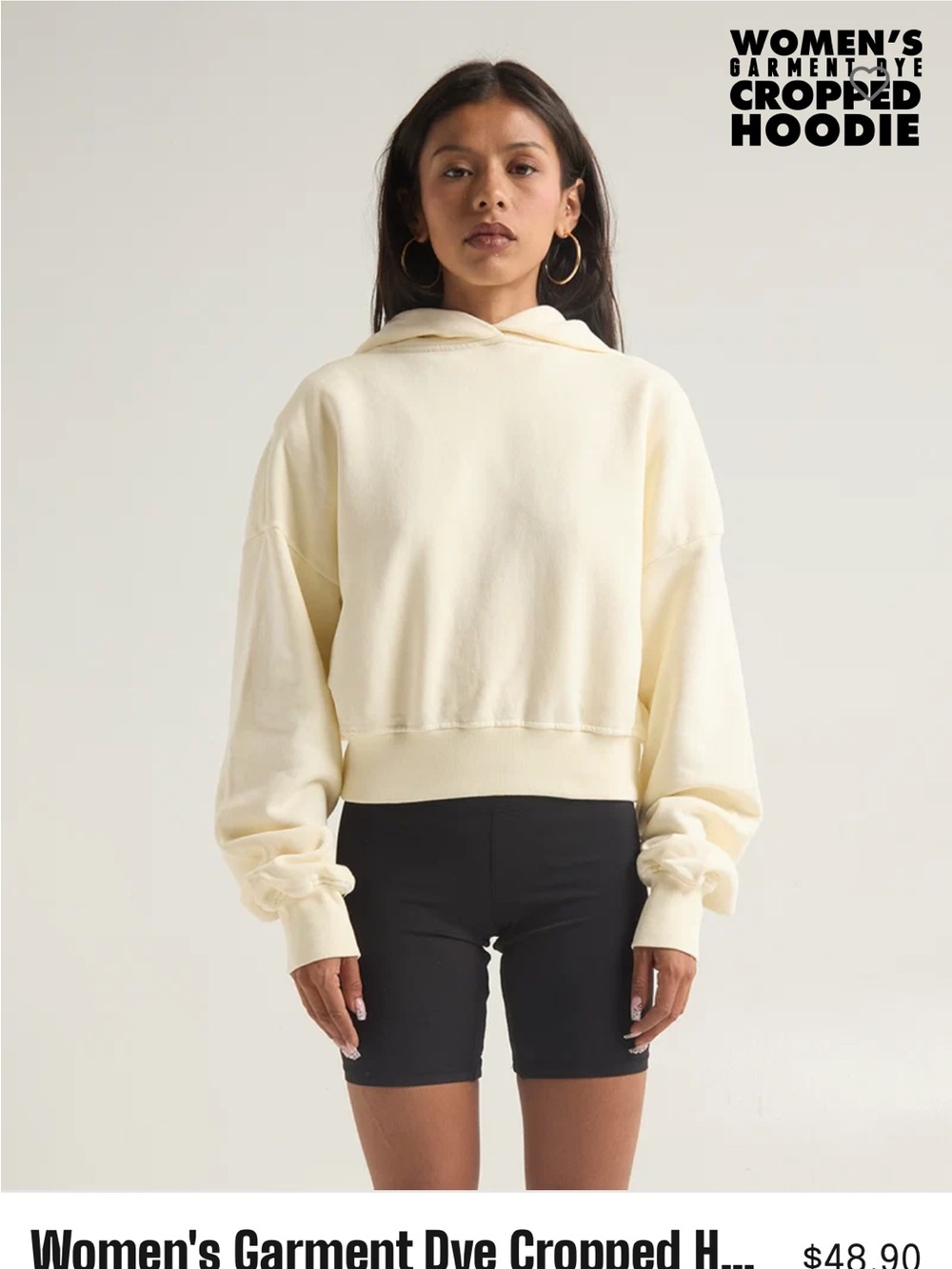 Y2K Heavyweight Cotton Cropped Hoodie